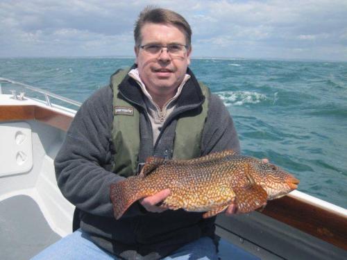 Andy Simpson with a large Ballan Wrasse!, 2012