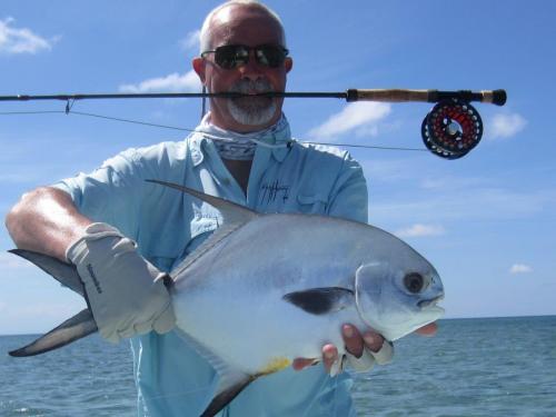 John George with a superb Permit on a Beulah 10 wt..., USA Trips