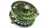 Large Arbor Saltwater Fly Fishing Reel (Olive & Gold)